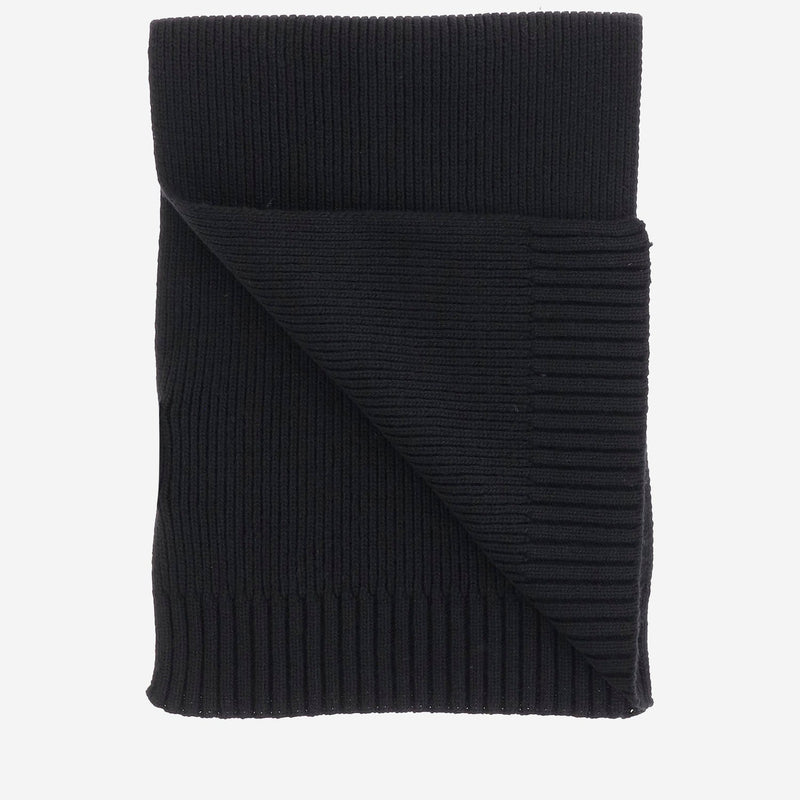 Stone Island Wool Blend Knit Scarf — Black Virgin Scarfs