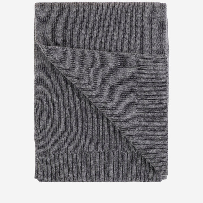 Stone Island Virgin Wool Blend Scarf — Gray Scarfs