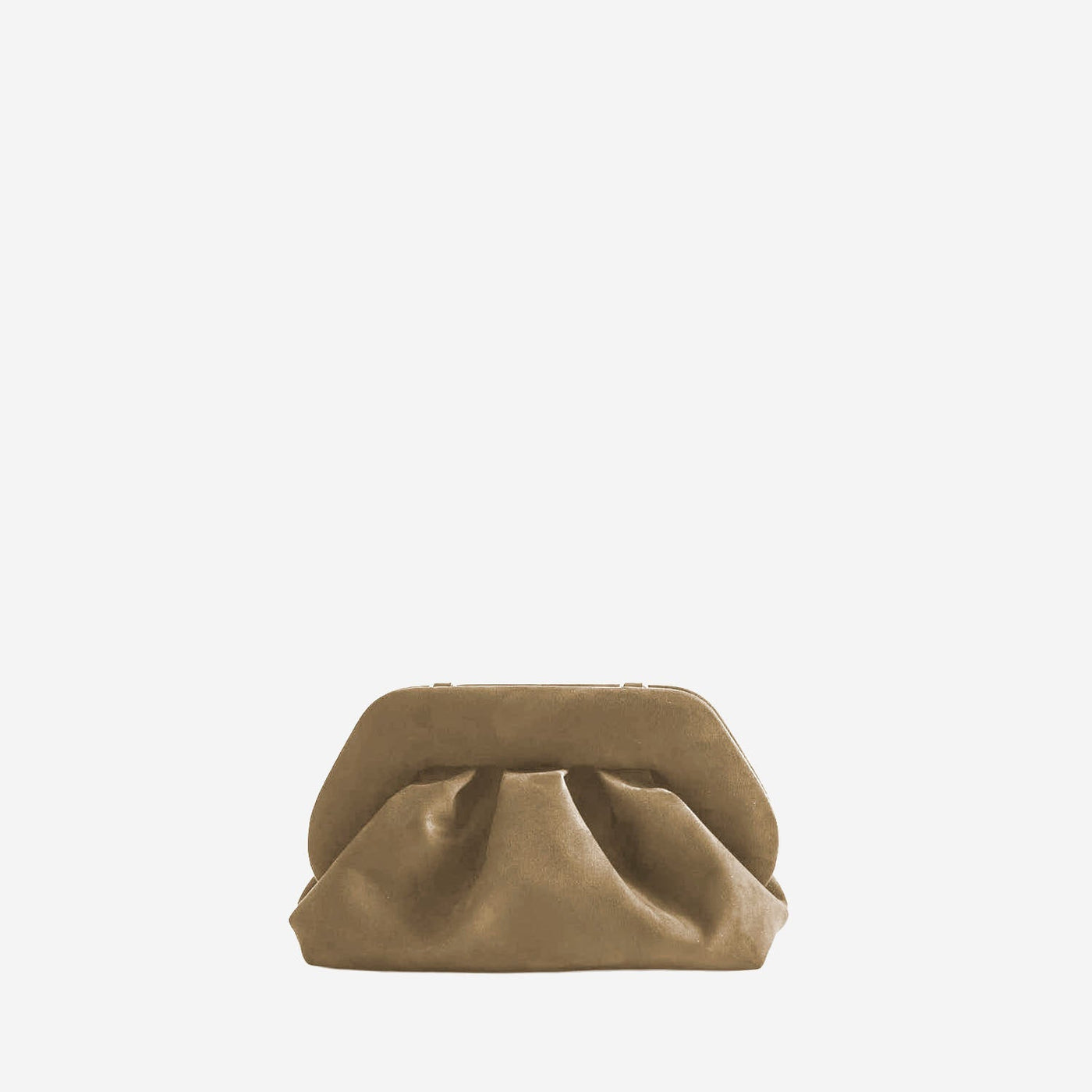Themoirè Vegan Fabric Clutch — Beige