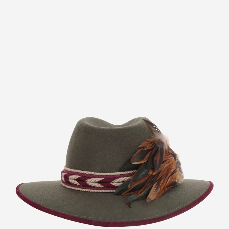 Alexia Alvarez De Toledo Ala9 Waterproof Wool Felt Fedora — Green Fedoras