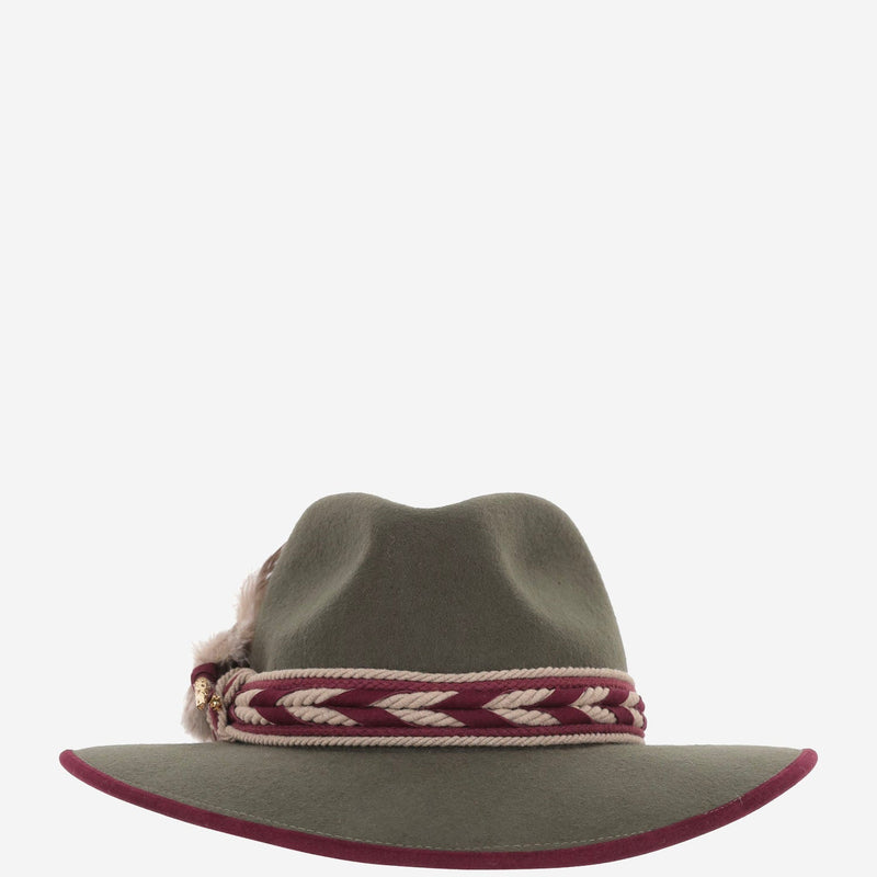 Alexia Alvarez De Toledo Ala9 Waterproof Wool Felt Fedora — Green Fedoras