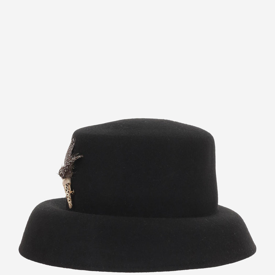 Alexia Alvarez De Toledo Bucket Hat — Black Wool