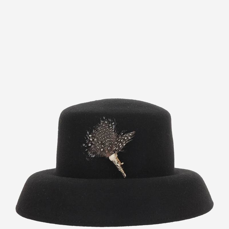Alexia Alvarez De Toledo Bucket Hat — Black Wool