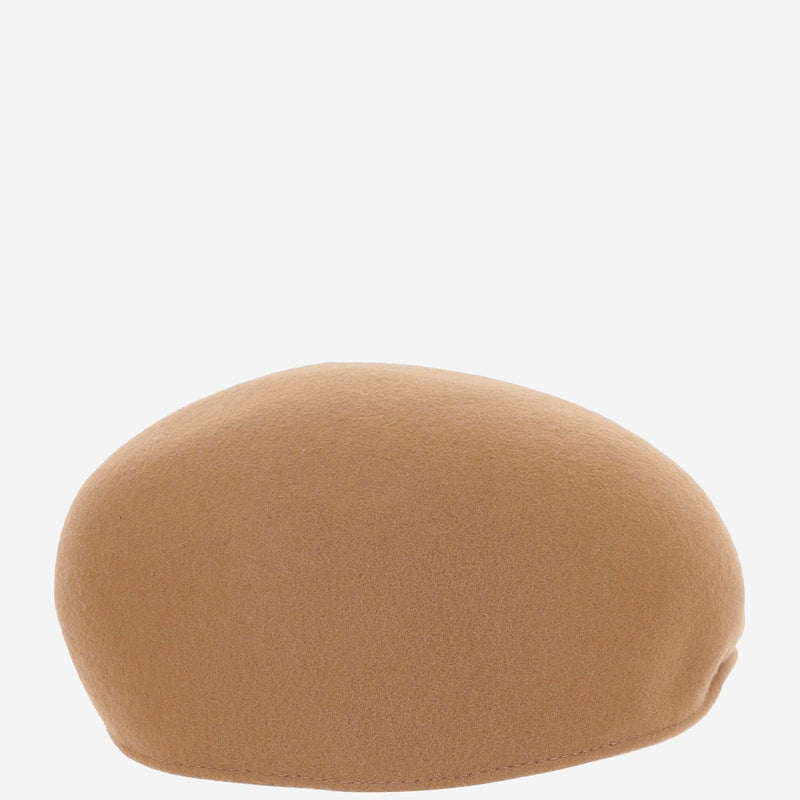 Alexia Alvarez De Toledo Gorrainglesa Wool Felt Flat Cap — Beige Caps