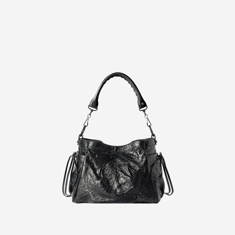 Balenciaga Shoulder Bag — Black Domesticated Lamb Leather