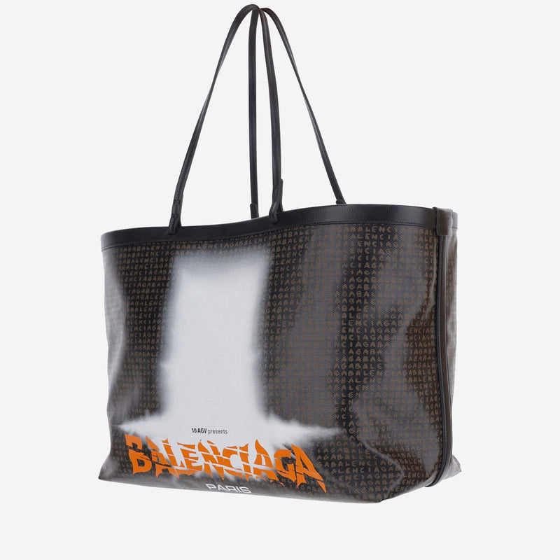 Balenciaga The Door Tote Bag — Black Cotton