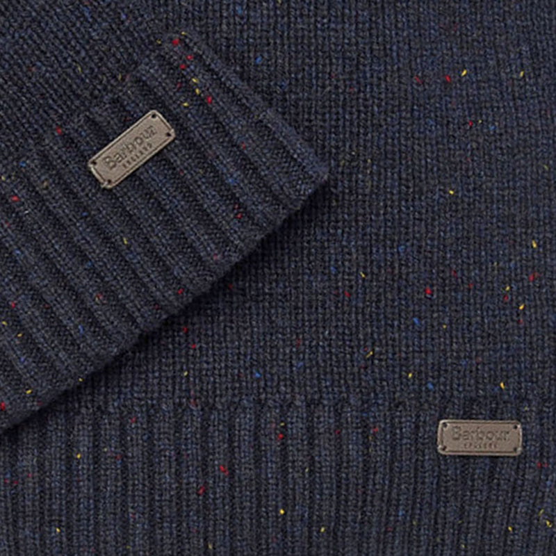 Barbour Mgs0047 Beanie & Scarf Set — Navy Acrylic Beanies