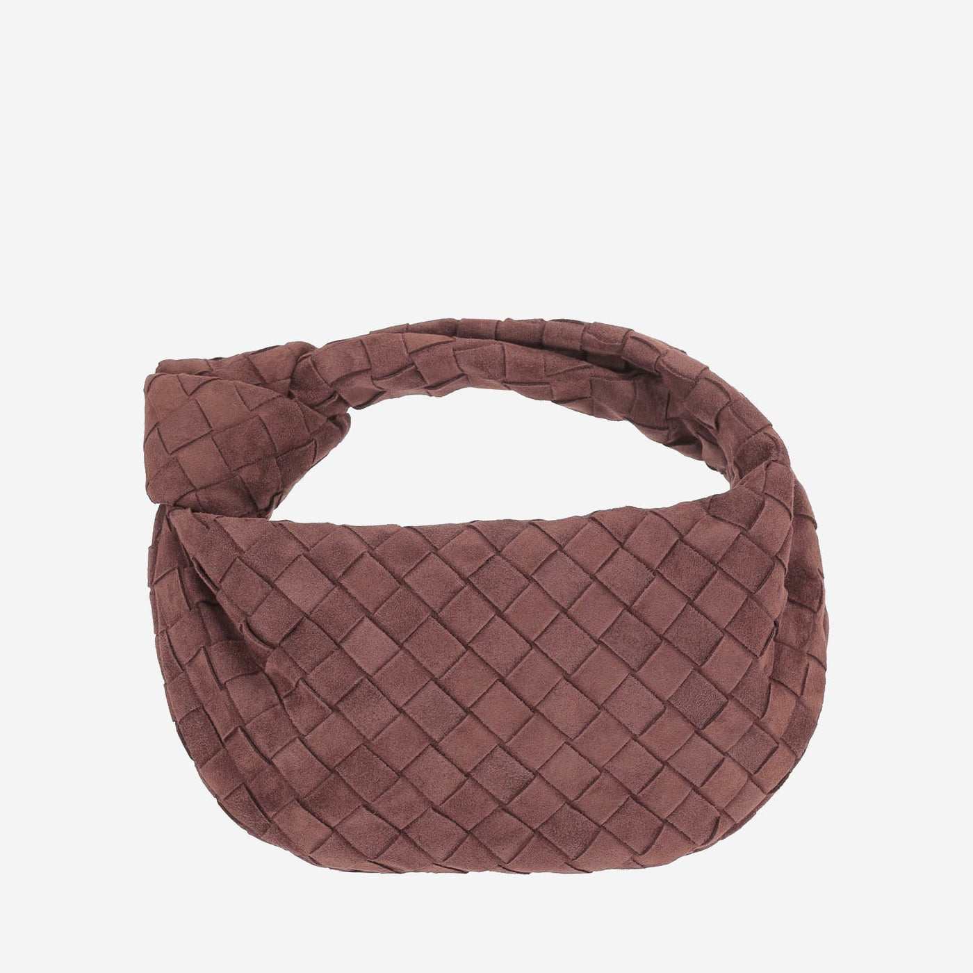 Bottega Veneta Jodie Mini Shoulder Bag — Brown Suede