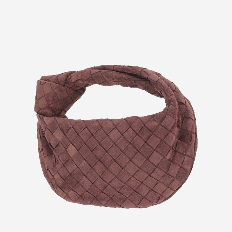 Bottega Veneta Jodie Mini Shoulder Bag — Brown Suede