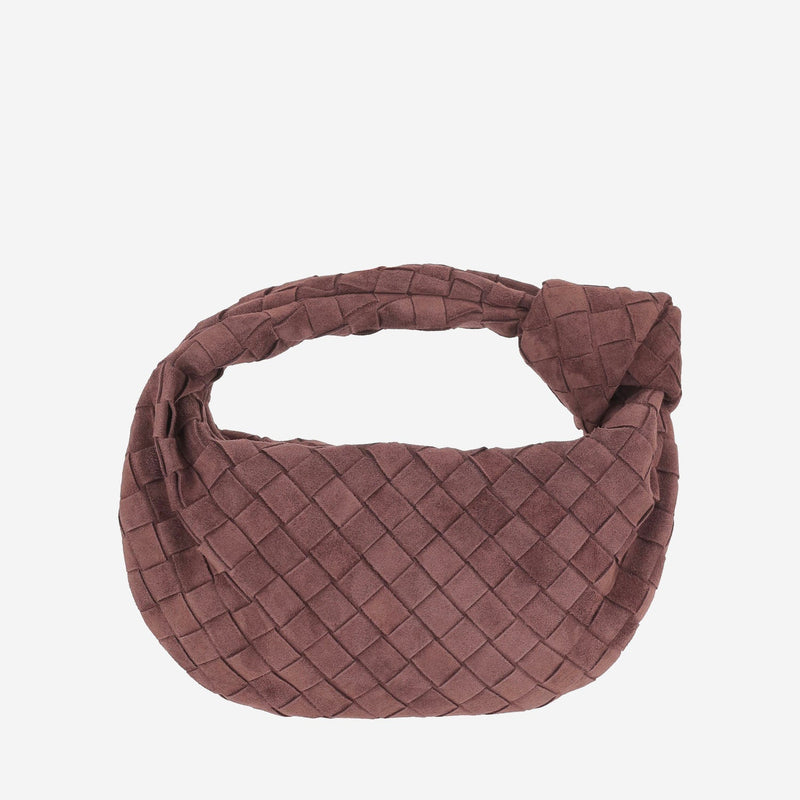 Bottega Veneta Jodie Mini Shoulder Bag — Brown Suede