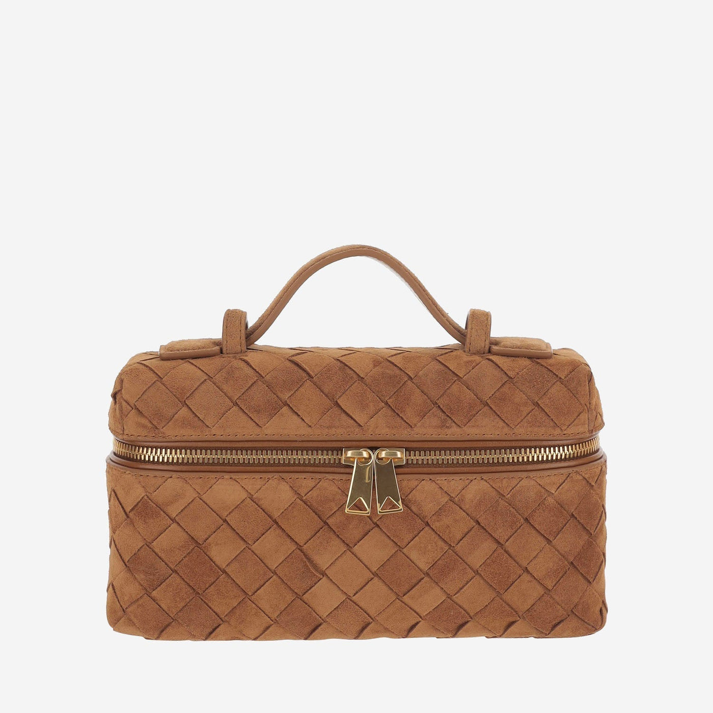 Bottega Veneta Top Handle Bag — Brown Calfskin