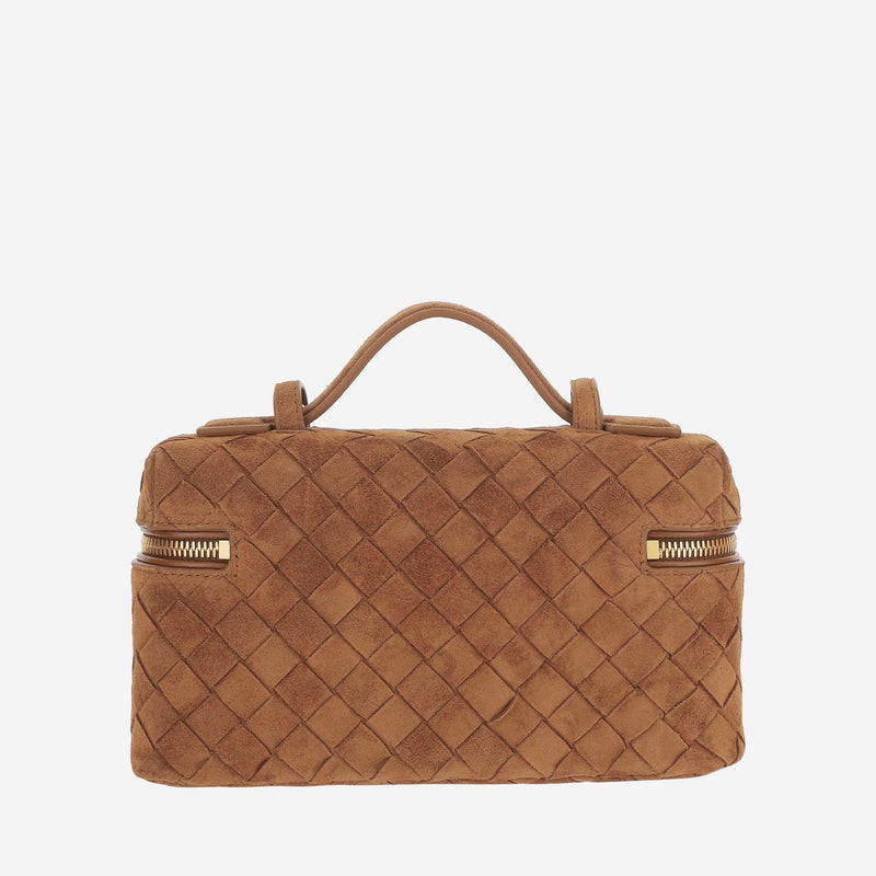 Bottega Veneta Top Handle Bag — Brown Calfskin