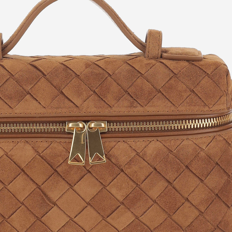 Bottega Veneta Top Handle Bag — Brown Calfskin