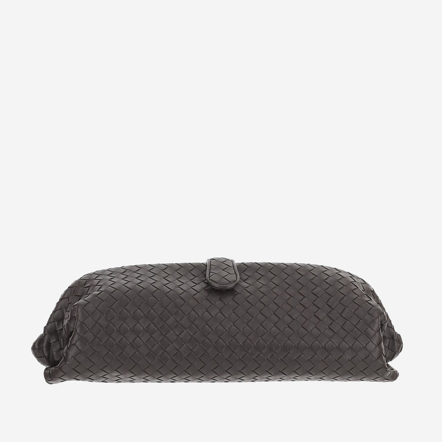 Bottega Veneta Clutch — Brown Lambskin Leather