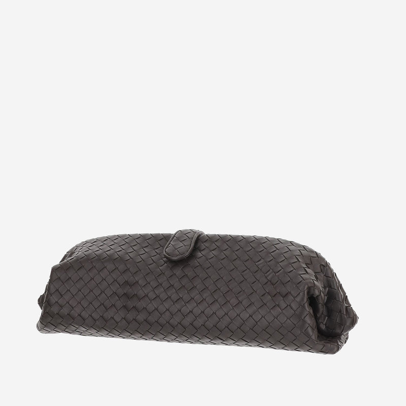 Bottega Veneta Clutch — Brown Lambskin Leather