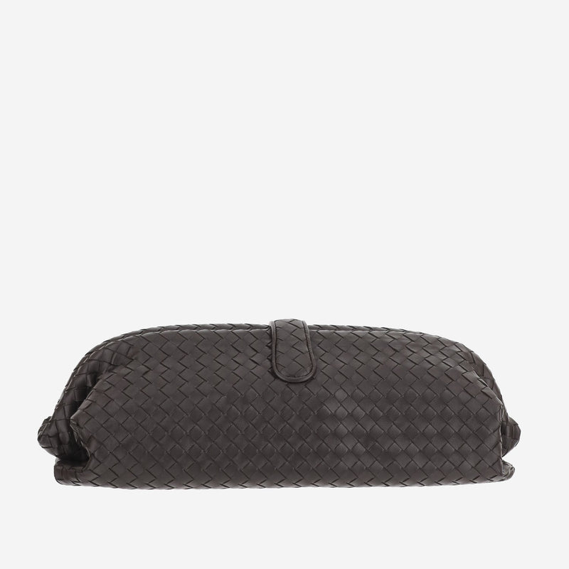 Bottega Veneta Clutch — Brown Lambskin Leather