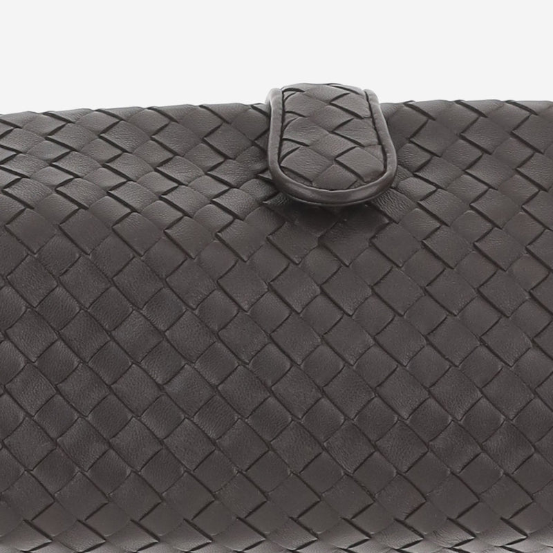 Bottega Veneta Clutch — Brown Lambskin Leather