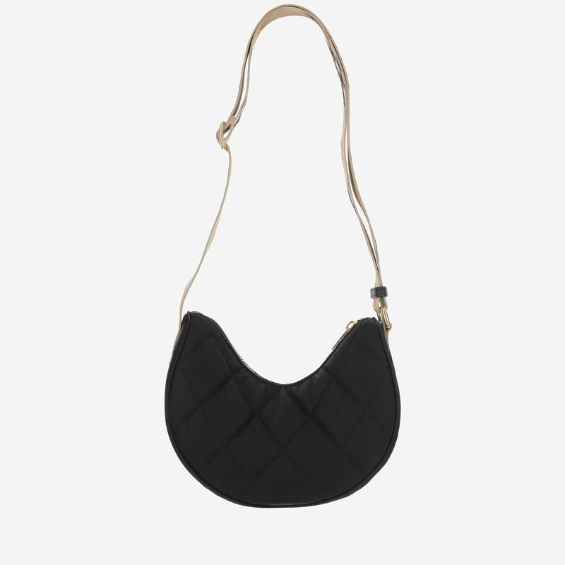 Burberry Horseshoe Shoulder Bag — Black Polyamide