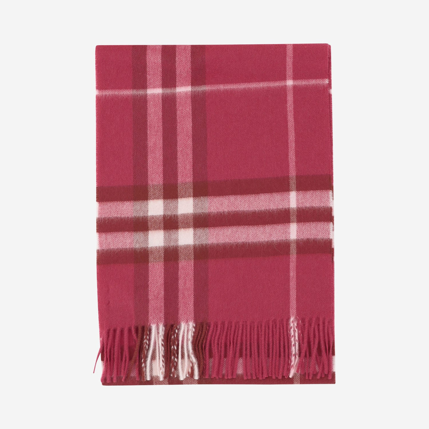 Burberry Giant Check Cashmere Scarf — Pink Scarfs