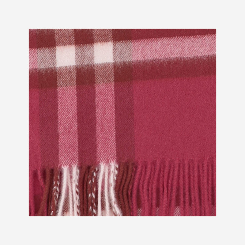 Burberry Giant Check Cashmere Scarf — Pink Scarfs