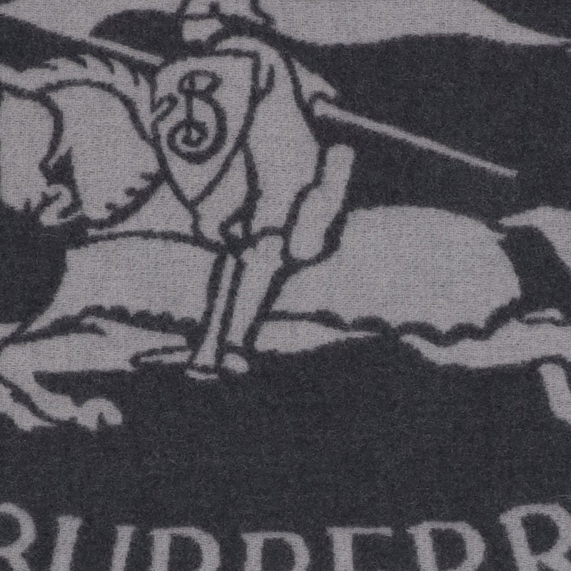 Burberry Reversible Cashmere Logo Scarf — Gray Scarfs