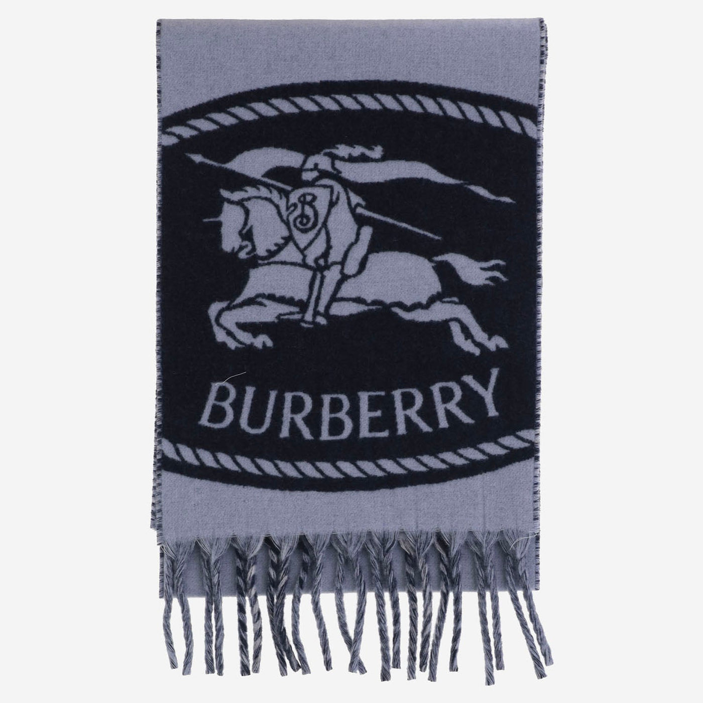 Burberry Cashmere Reversible Scarf — Blue Scarfs