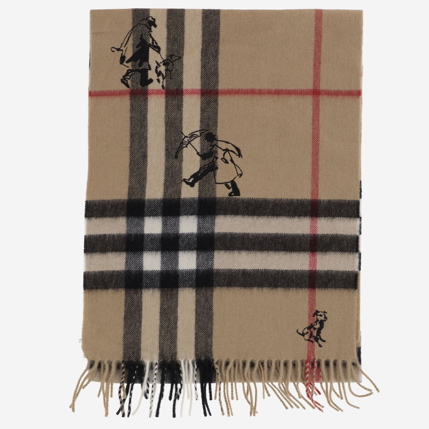 Burberry Check Cashmere Scarf — Beige Scarfs