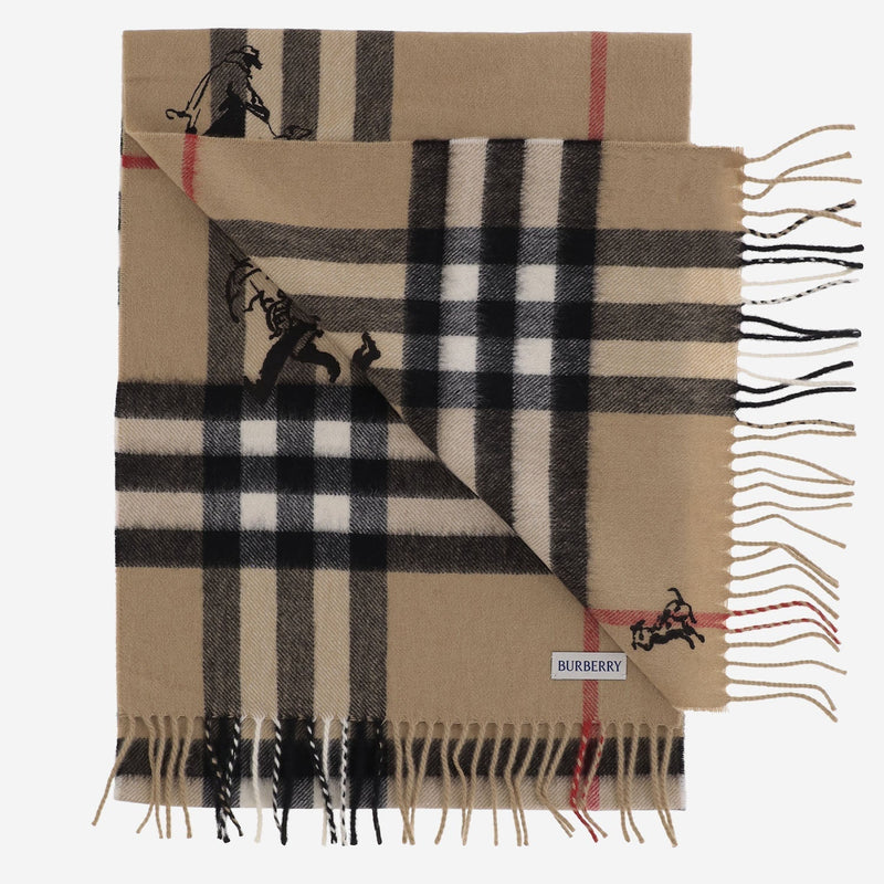 Burberry Check Cashmere Scarf — Beige Scarfs