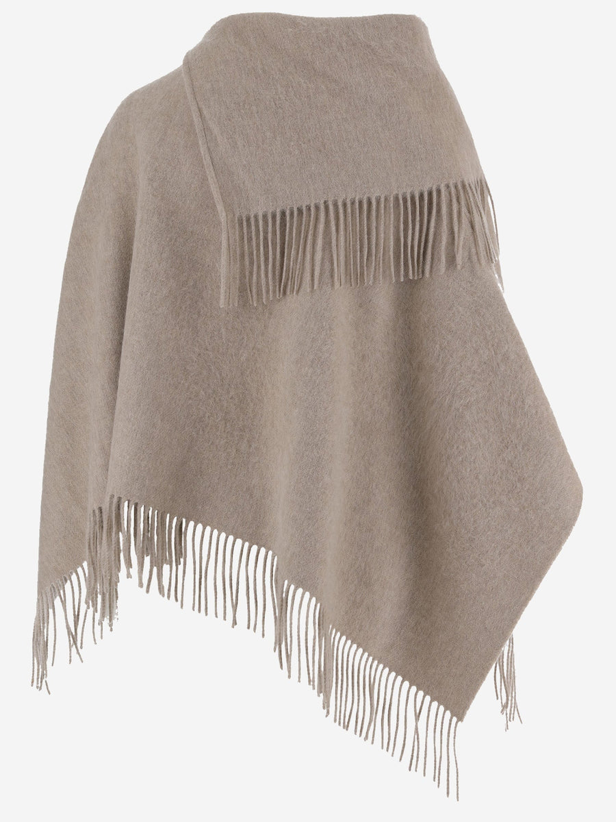 By Malene Birger Poncho — Beige Wool Shawls
