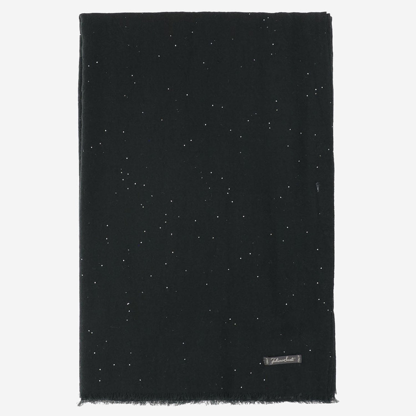Faliero Sarti Wool Scarf — Black Scarfs