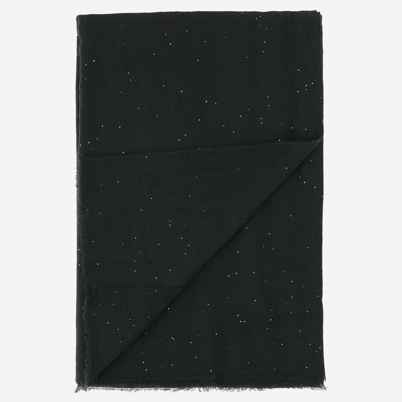 Faliero Sarti Wool Scarf — Black Scarfs