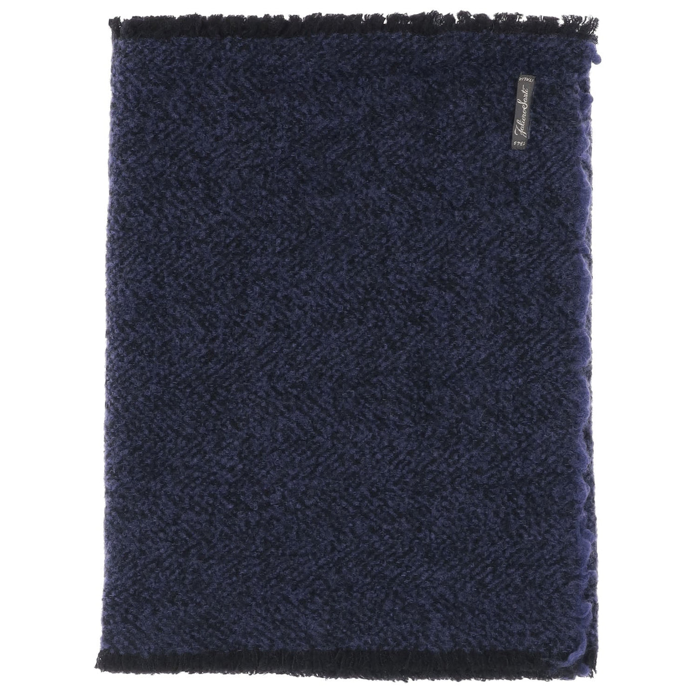 Faliero Sarti Herringbone Wool Blend Scarf — Multicolor Scarfs