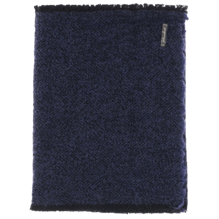 Faliero Sarti Herringbone Wool Blend Scarf — Multicolor Scarfs