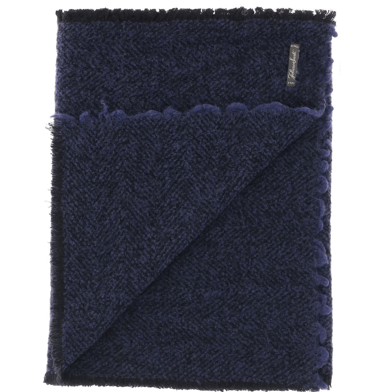 Faliero Sarti Herringbone Wool Blend Scarf — Multicolor Scarfs