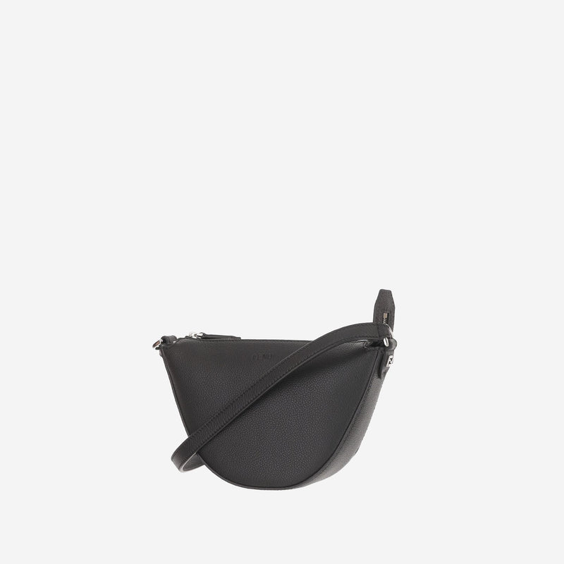 Fendi Melon Clutch — Black Leather