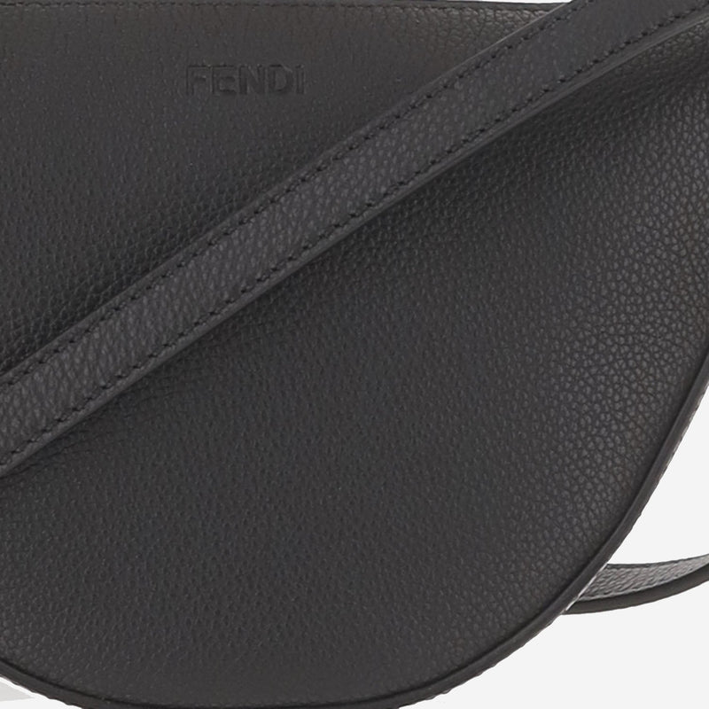 Fendi Melon Clutch — Black Leather