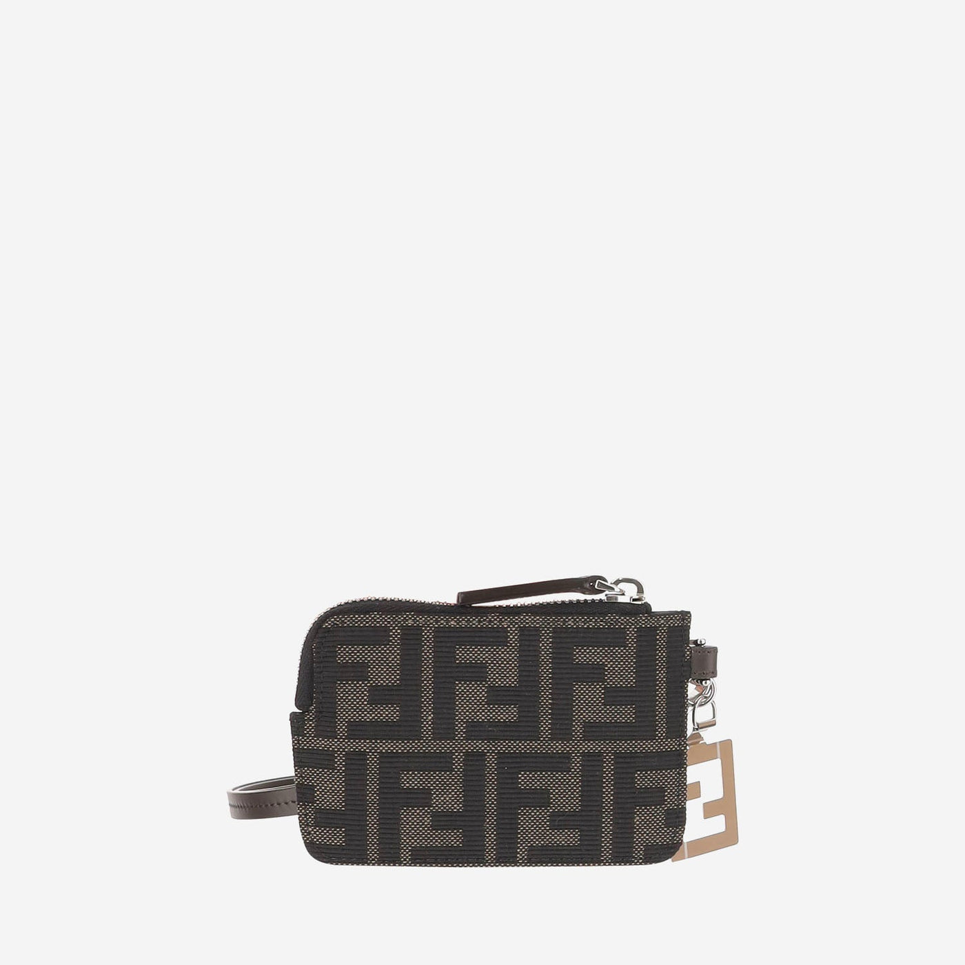 Fendi Ff Jacquard And Calfskin Wallet — Multicolor