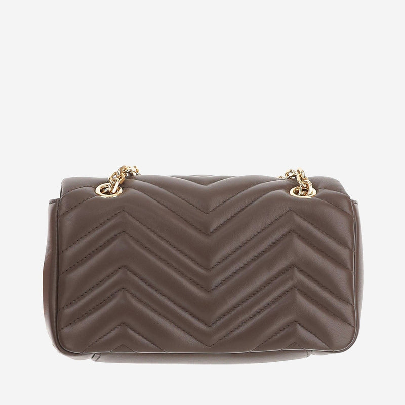 Gucci Marmont Shoulder Bag — Brown Lamb Leather