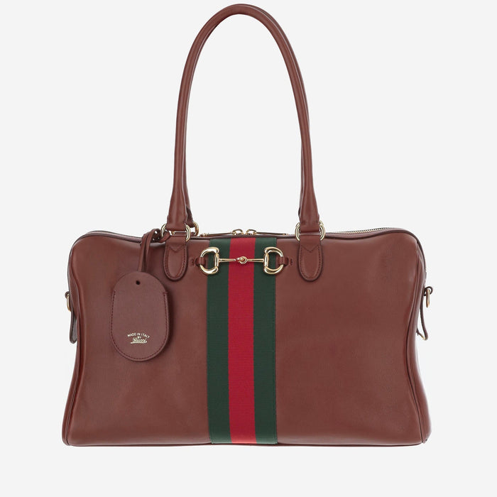 Gucci Borsetto Top Handle Bag — Brown Calf Skin