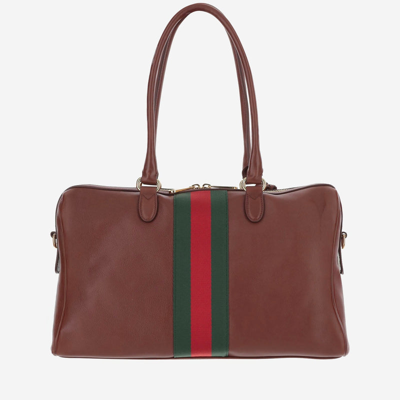 Gucci Borsetto Top Handle Bag — Brown Calf Skin