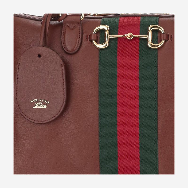 Gucci Borsetto Top Handle Bag — Brown Calf Skin