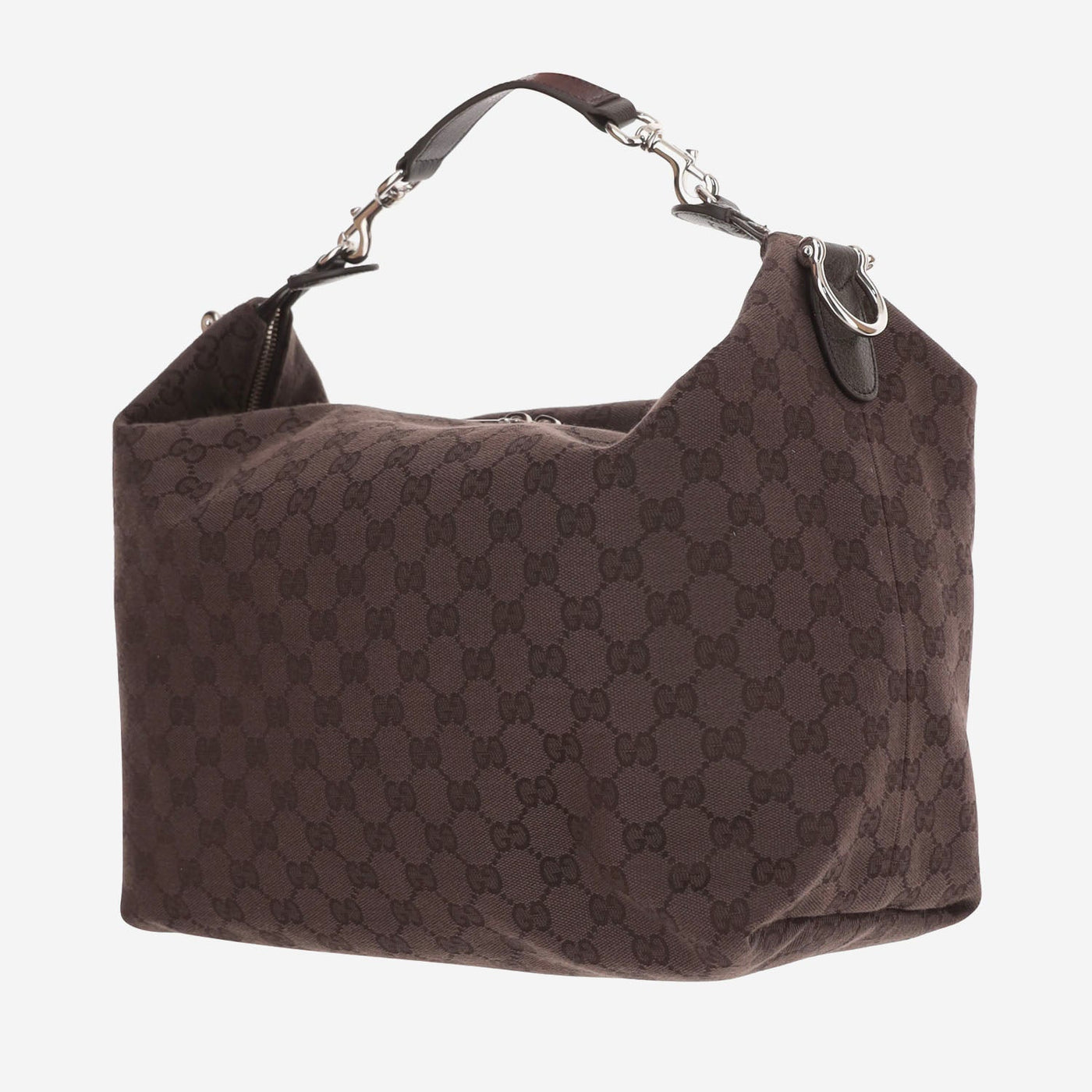 Gucci Brera Shoulder Bag — Brown Polyester