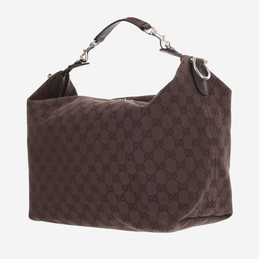 Gucci Brera Shoulder Bag — Brown Polyester