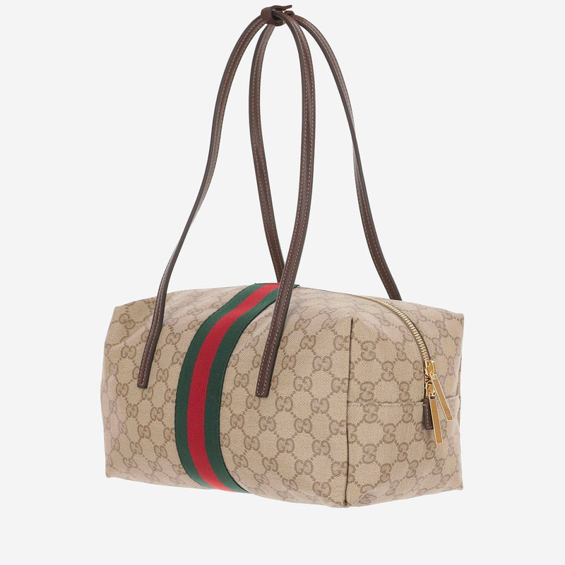 Gucci Ophidia Shoulder Bag — Beige Cotton