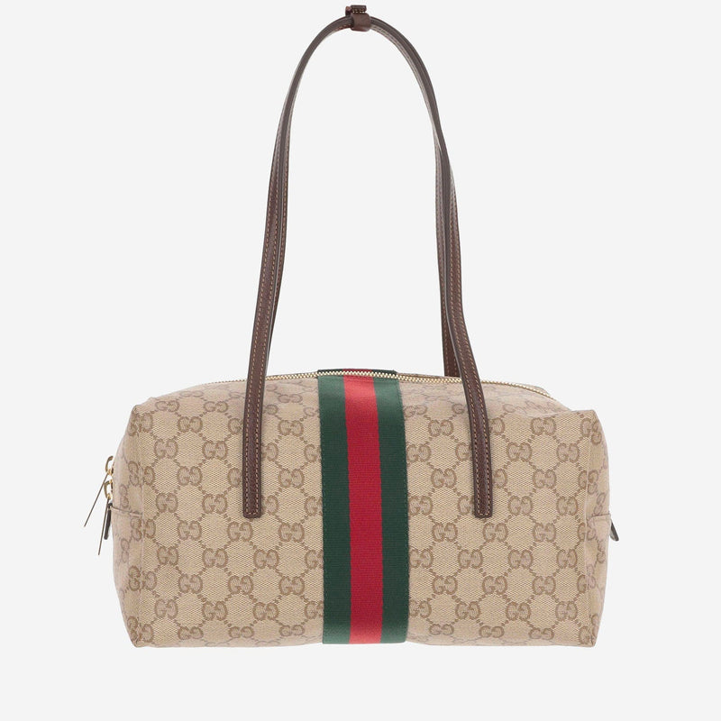 Gucci Ophidia Shoulder Bag — Beige Cotton