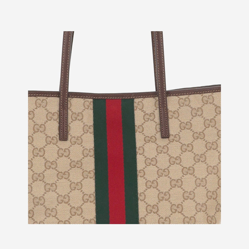 Gucci Tribeca Shoulder Bag — Beige Cotton