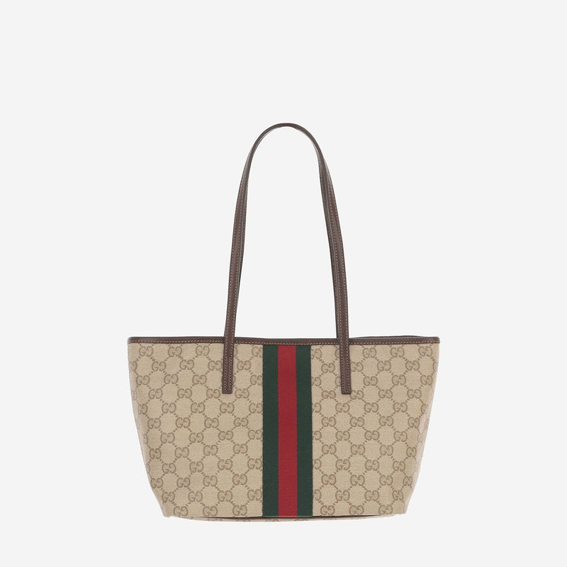Gucci Tribeca Shoulder Bag — Beige Cotton