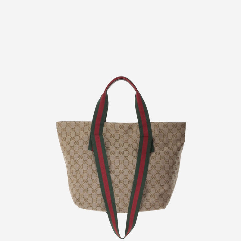 Gucci Gg Canvas Tote Bag — Beige Polyester