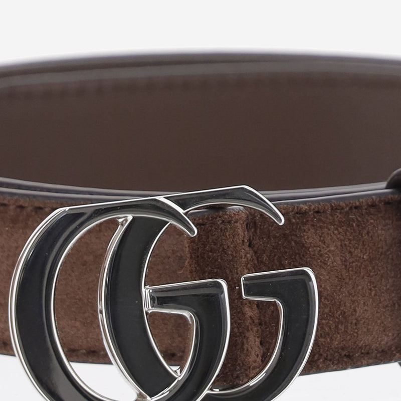 Gucci Suede Belt — Brown
