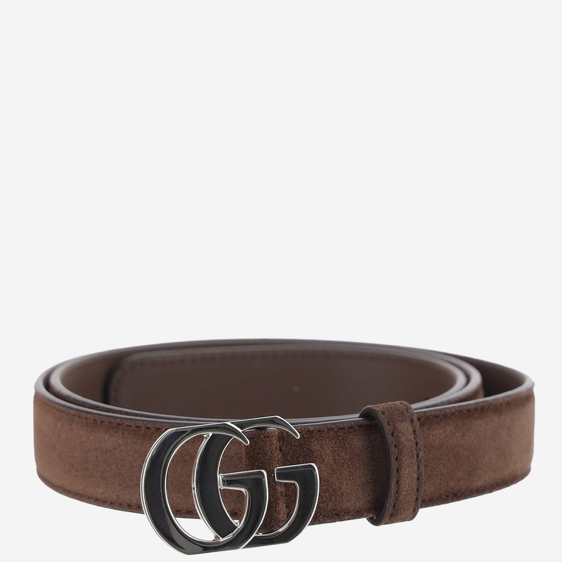 Gucci Suede Belt — Brown